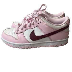 Nike Dunk Low Pink Foam Red White Girls Youth Size 4Y CW1590-601 Valentines Day